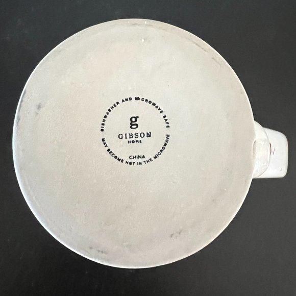 Gibson Tall Flared Mug w/ Hand Painted Purple Irises & Paint Splash Design - Picture 7 of 9